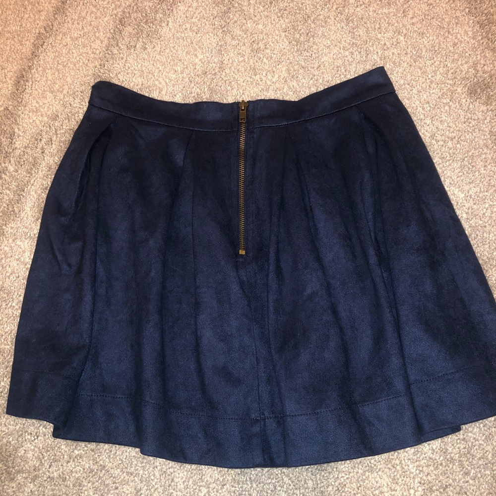 Suede navy blue A-line skirt💙💙💙